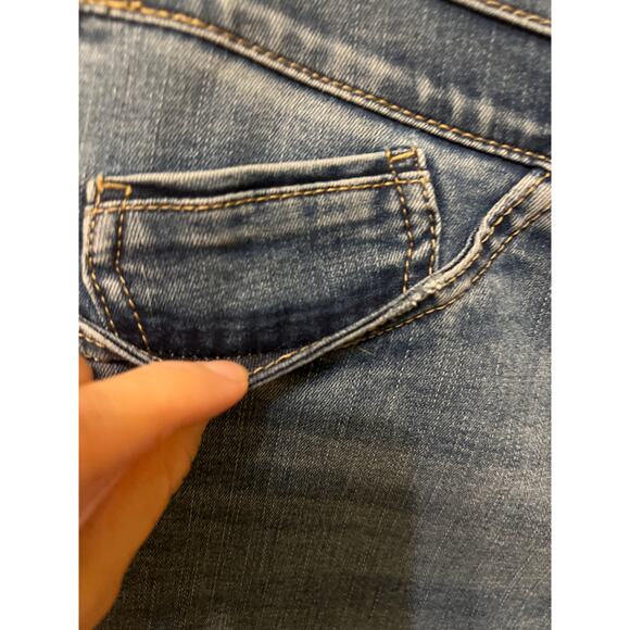 Democracy Denim Ab Solution Bootcut Wide Leg Flare Jeans Women's Size 12 Pull On - Picture 2 of 5